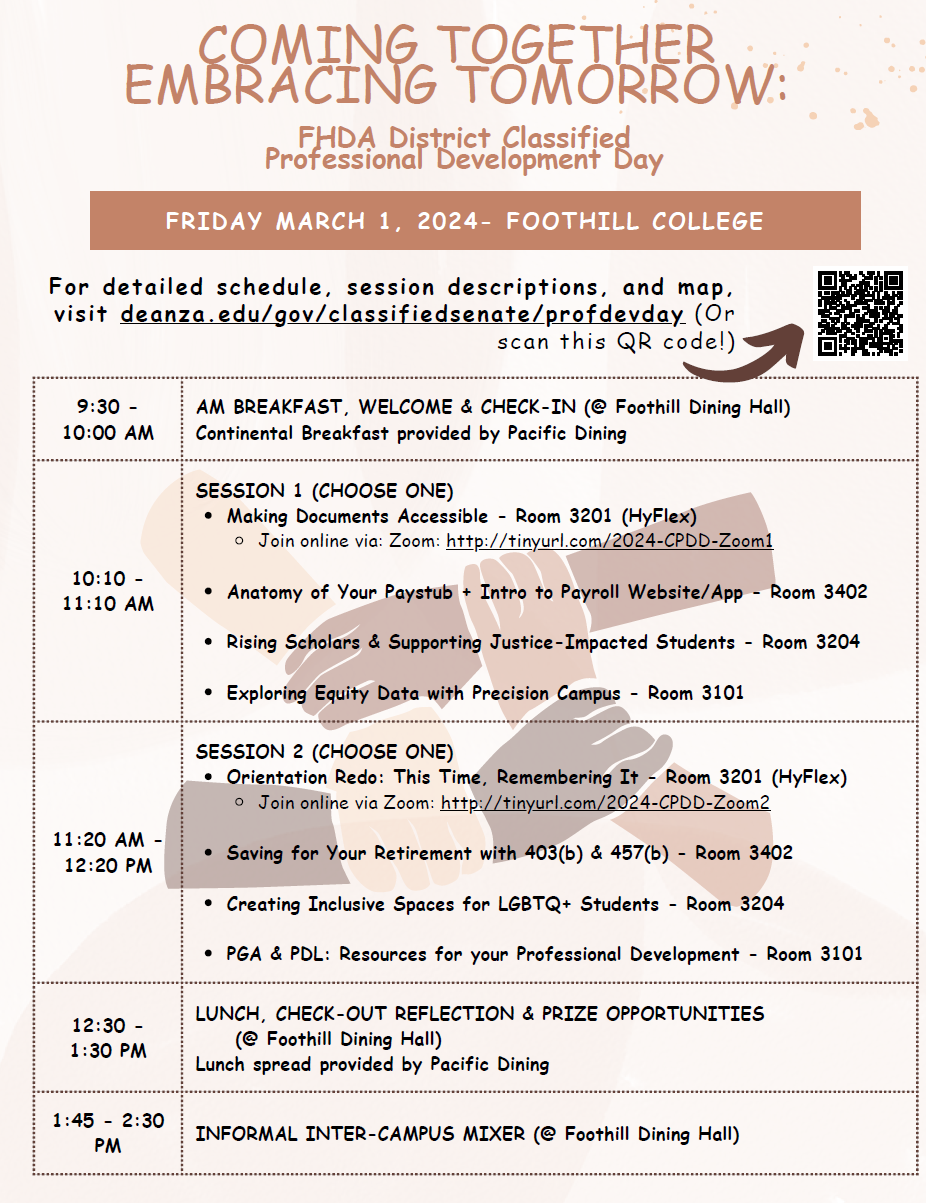 Schedule for Professional Development Day